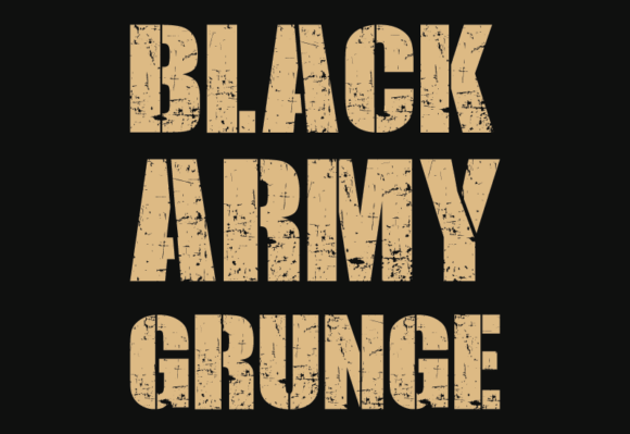 Black Army Grunge: A Bold Statement in Typography