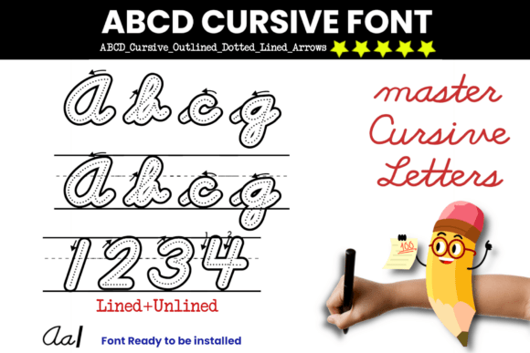 Cursive Handwriting Dotted