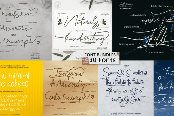 Handwritten Bundle: A Creative Font Collection