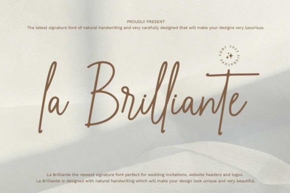 La Brilliante: A Handwritten Font for Elegant Design