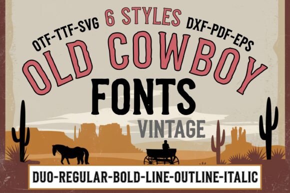 Old Cowboy Bundle: A Bold Font for Western-Inspired Design