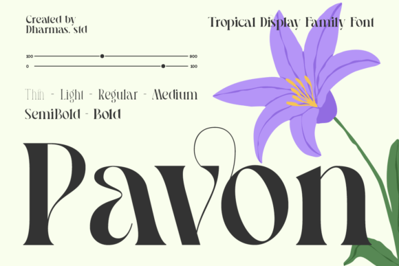 Pavon: A Modern Art Nouveau Typeface