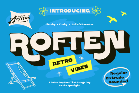 Roften: A Funky Retro Font That Brings Back the Good Vibes