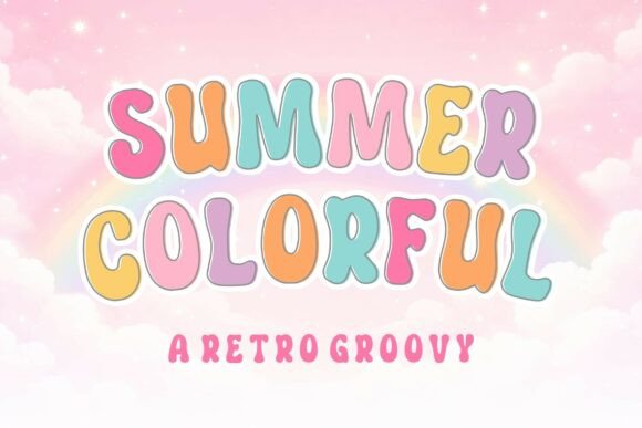 Summer Colorful: A Playful Retro Groovy Display Font for Vibrant Designs