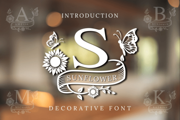 Sunflower Monogram: Artistry in Every Letter